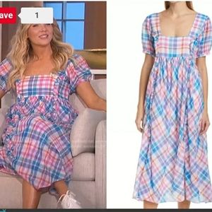 Love shack fancy pink plaid dress